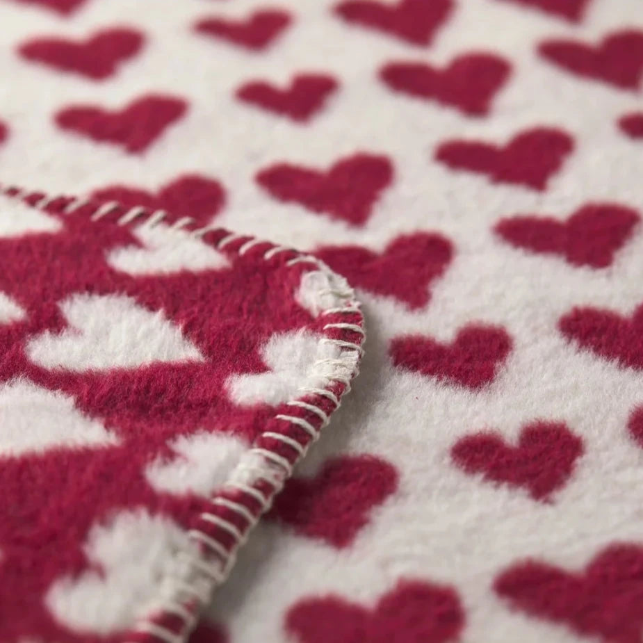 Coperta Invernale in Caldo Cotone - Hearts
