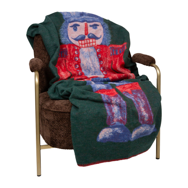 Plaid in Lana Cotta con Schiaccianoci - Nutcracker
