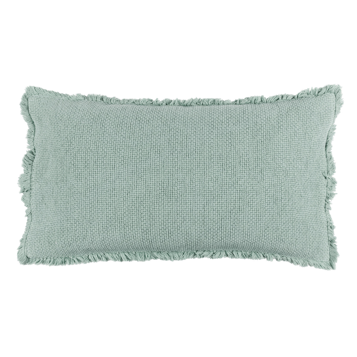 Cuscino in Cotone Stonewashed Jacquard Tinta Unita - Canestri