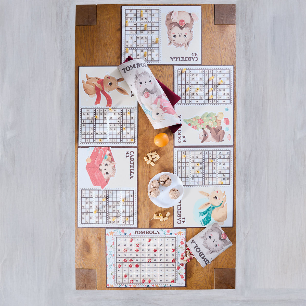 Set da 6 Americani Gioco Tombola in PVC - Tombola