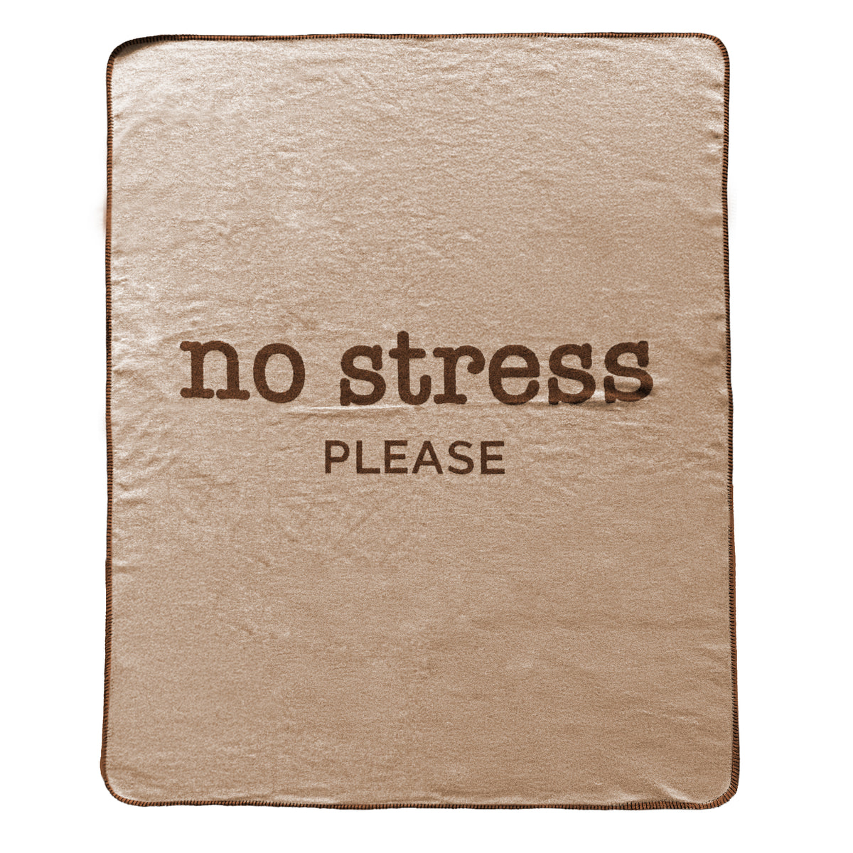 Plaid in Lana Cotta con Scritta - No Stress