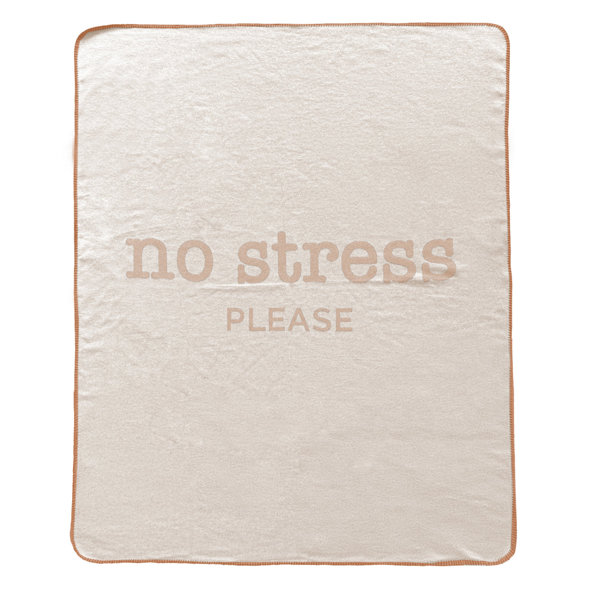 Plaid in Lana Cotta con Scritta - No Stress