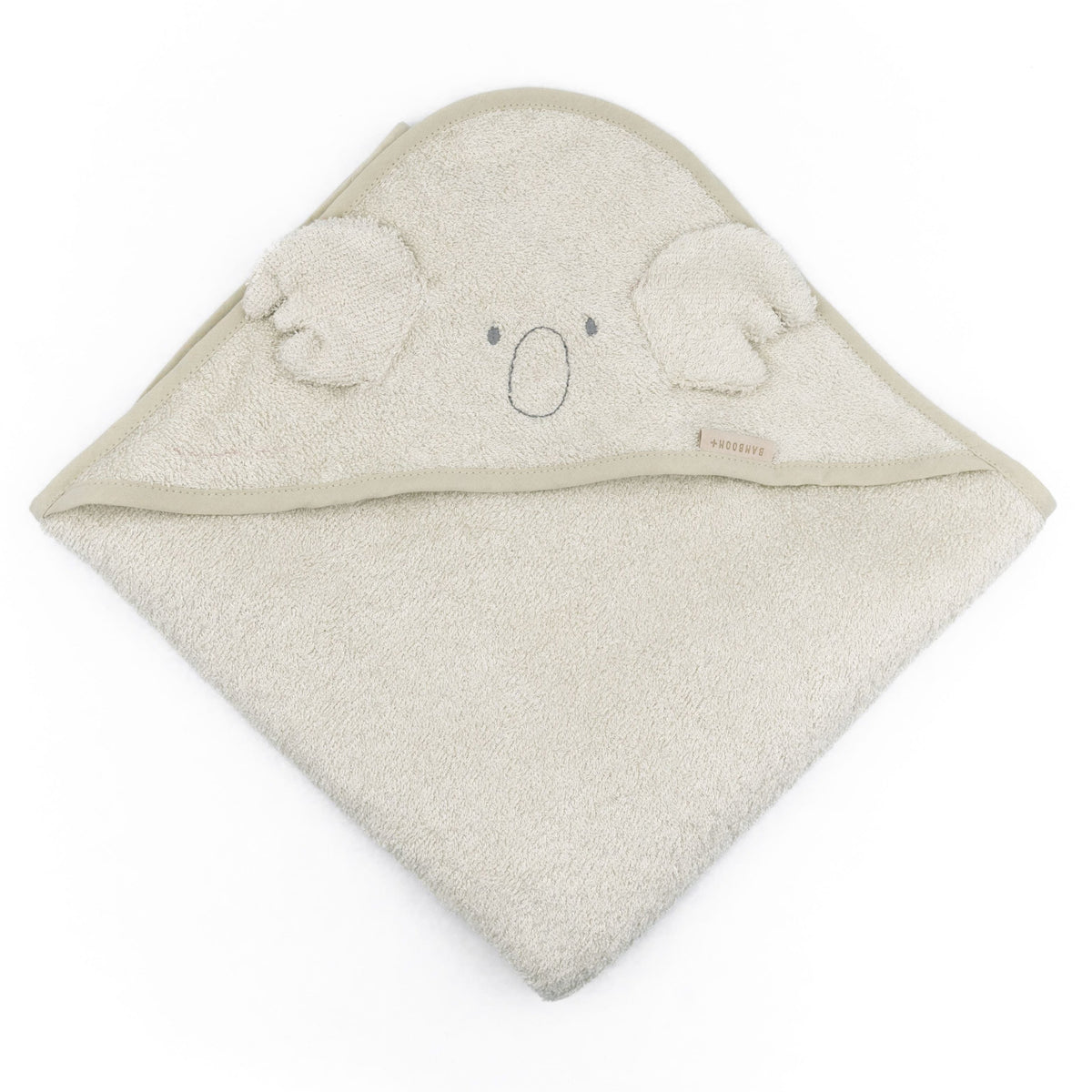 Accappatoio a Triangolo da Neonato con Cappuccio in Spugna di Bambù Organico - Koala