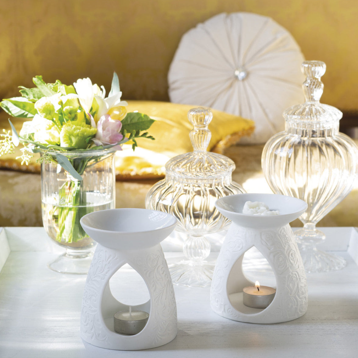 Bruciatore di Incenso in Ceramica - Roses Sublimes
