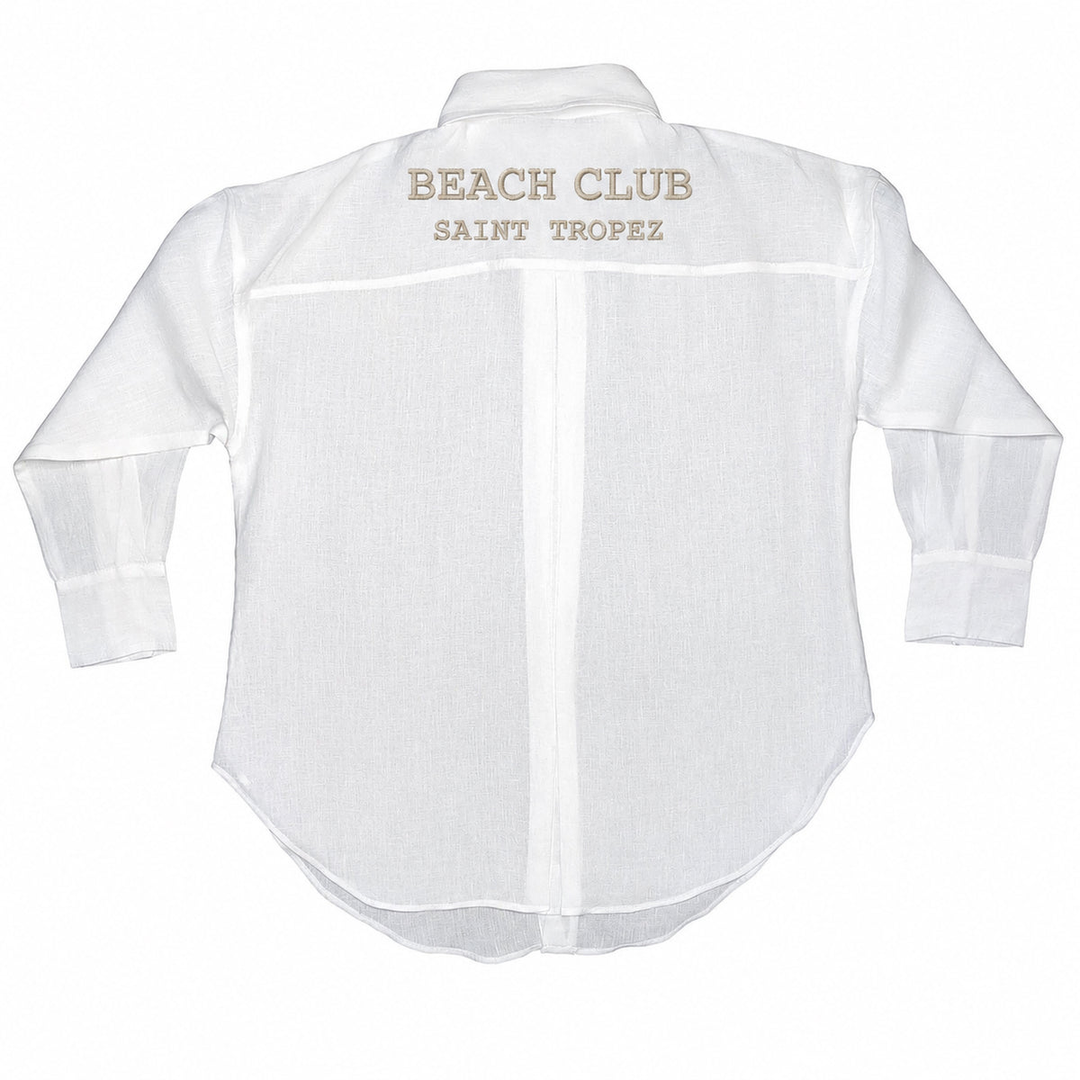 Camicia da Spiaggia in Puro Cotone Rigato - Beach Club