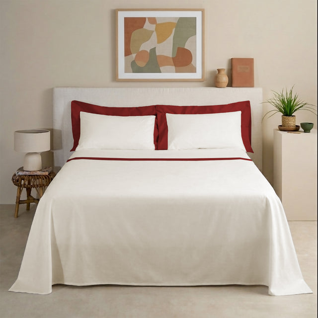 Completo Lenzuola con Bordo in Raso - Diamante
