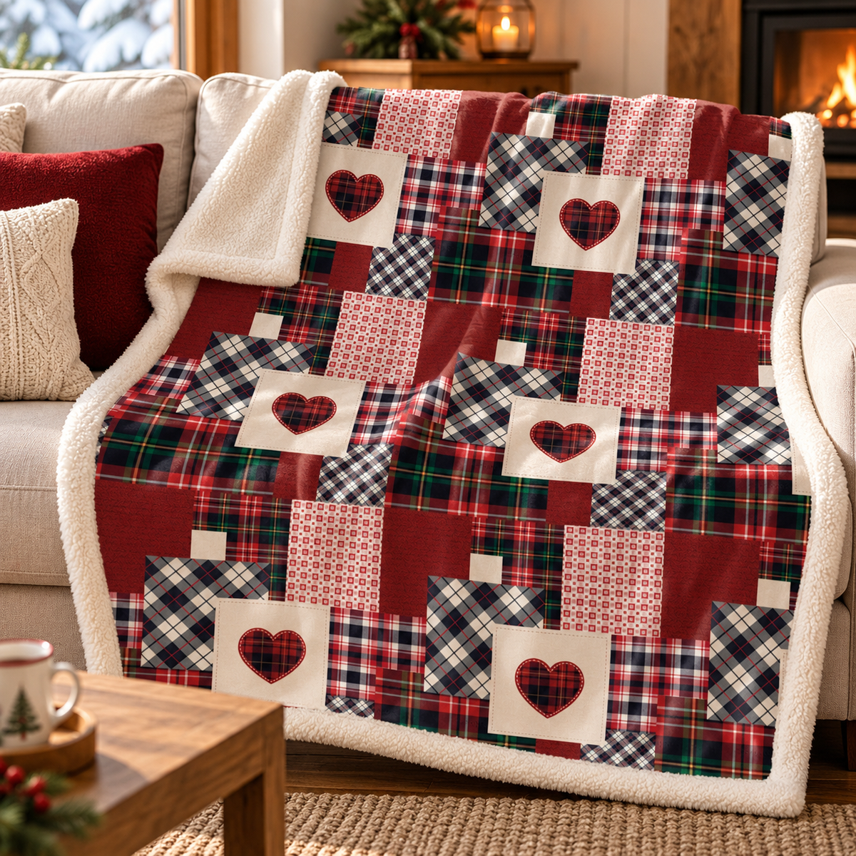 Plaid Morbidotto in MicroPile Fantasia Stampata - Saint Veran