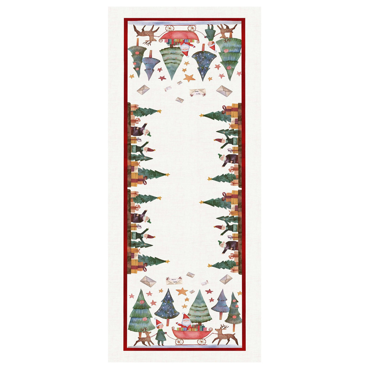 Runner in Puro Cotone Fantasia Natalizia - Christmas Factory
