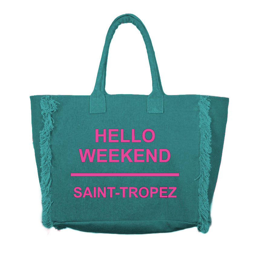Borsa Mare o Trusse in Puro Cotone Tinta Unita - Hello Weekend