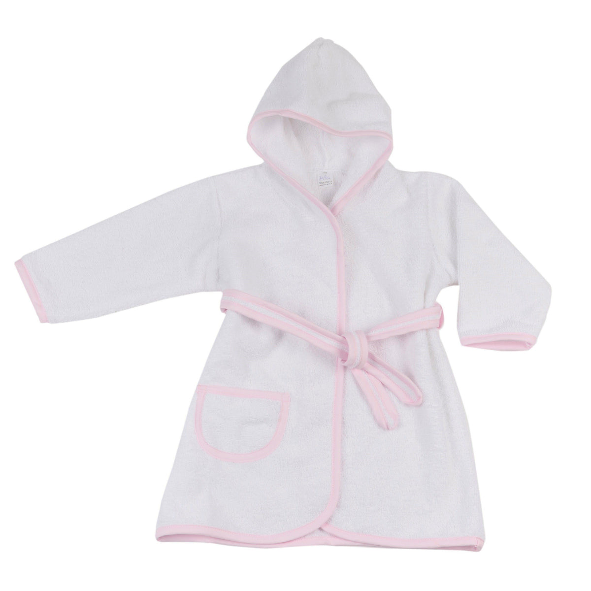 Accappatoio con Cappuccio in Spugna di Puro Cotone - Margherita Accappatoio Bimbo Lisola Baby 1/2 ANNI Rosa