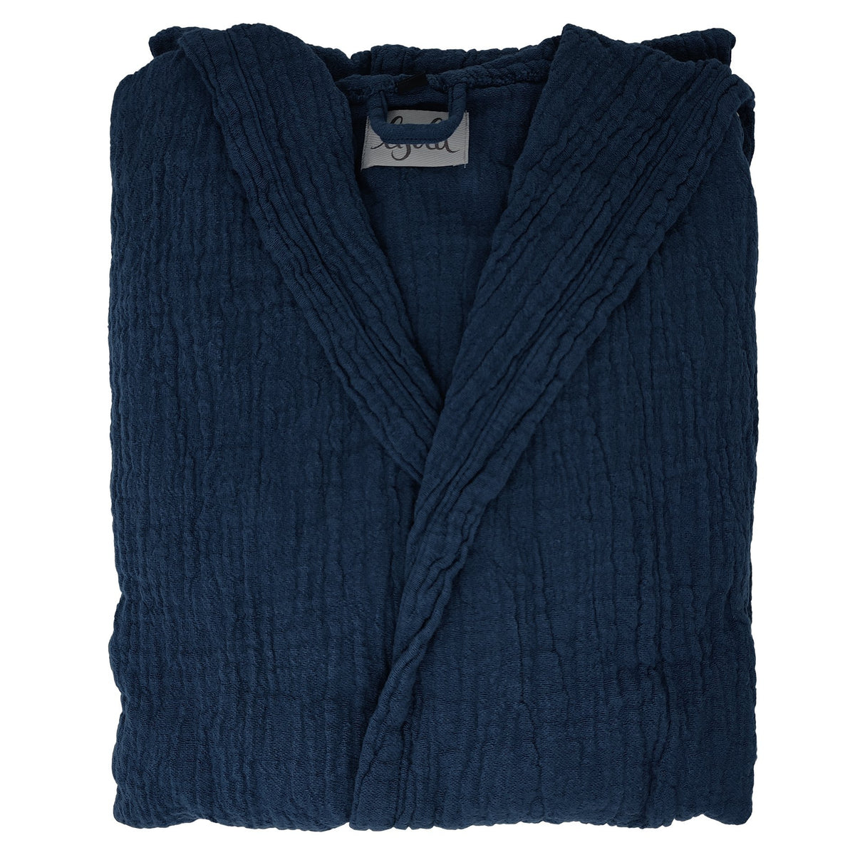 Accappatoio in Cotone Stonewashed con Cappuccio - Punto Accappatoio Lisola Small/Medium Blu