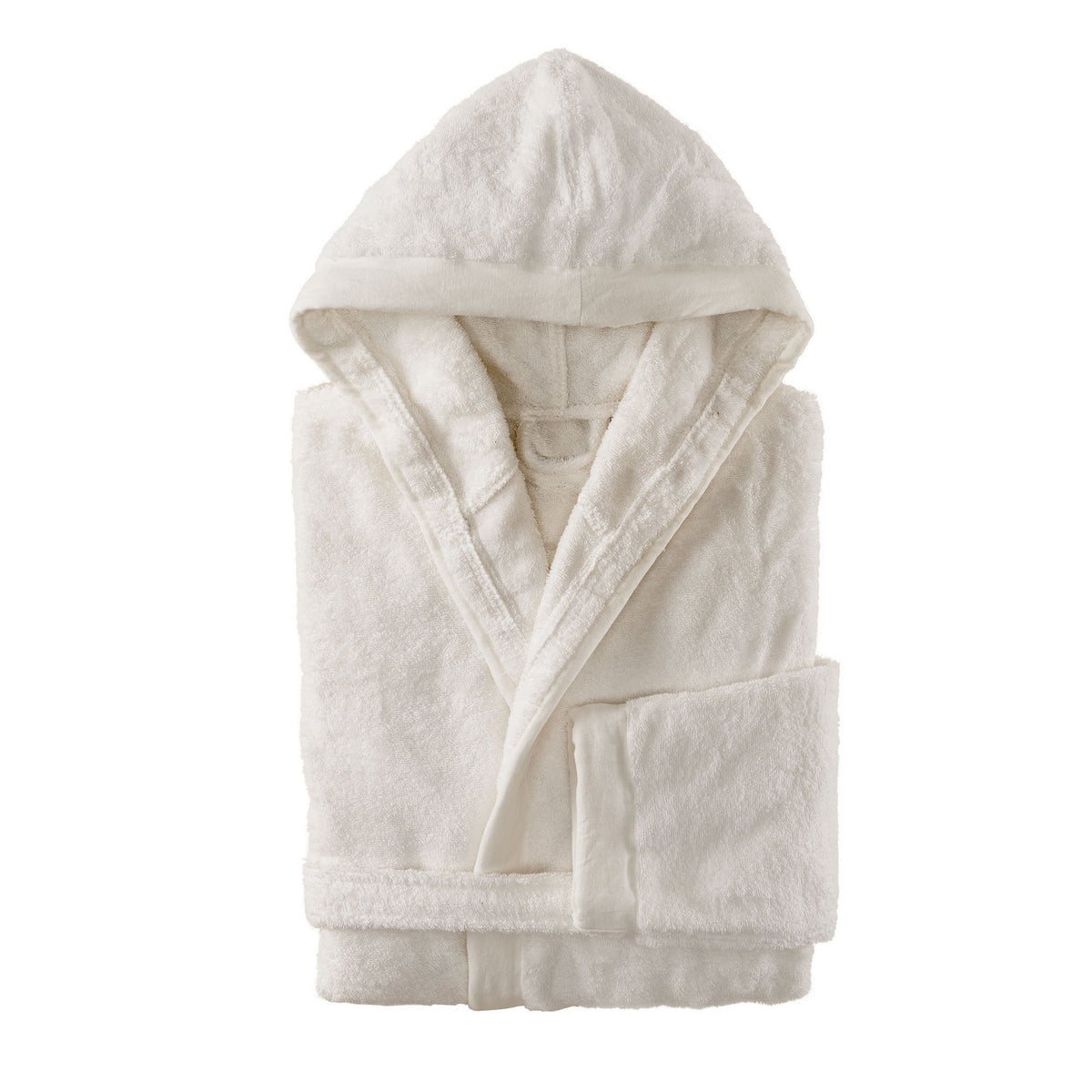 Accappatoio in Spugna con Balza in Lino StoneWashed - Loira Accappatoio Lisola Avorio Small