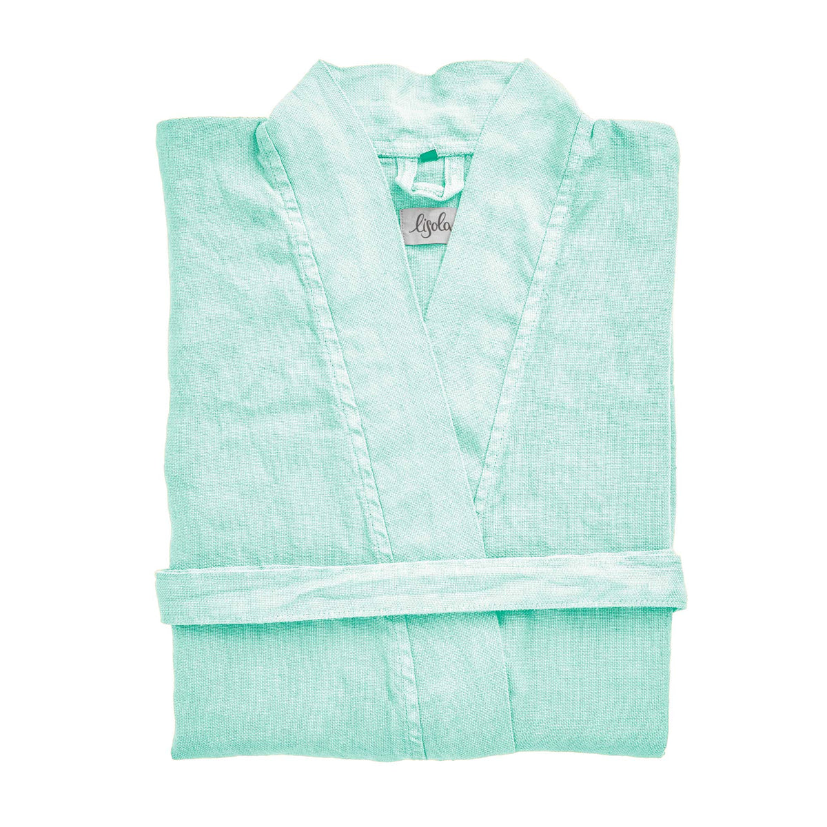 Accappatoio Kimono in Panamà di Puro LINO - Panamà Accappatoio Lisola Acqua Small/Medium