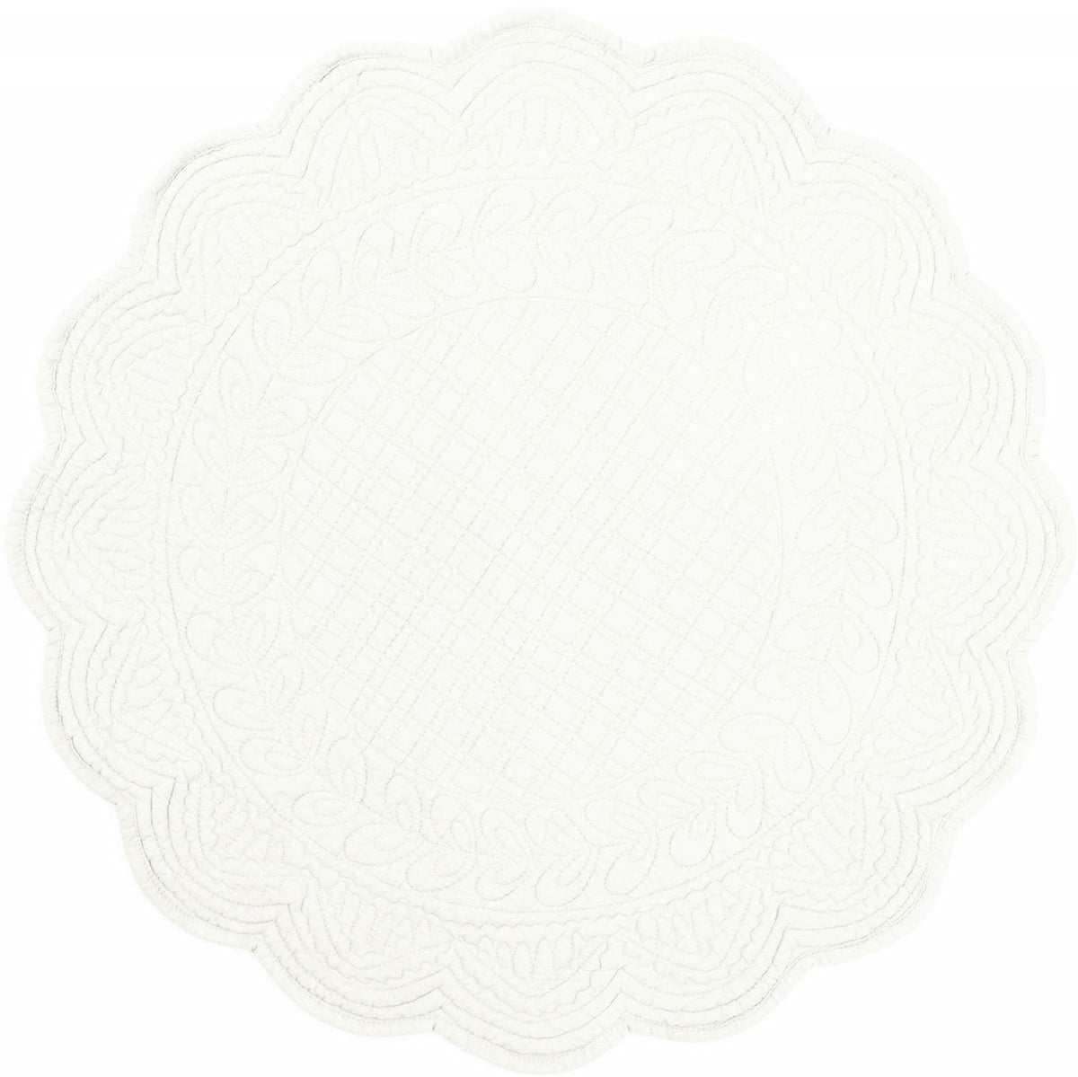 Americano Boutis Rotondo in Puro Cotone - Cesar Americano Marinette Saint-Tropez Bianco