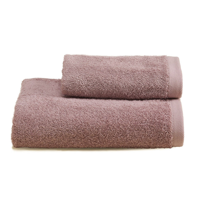 Asciugamani in Spugna di Cotone Tinta Unita - Perla Coppia di spugna Lisola Fucsia (Margot)