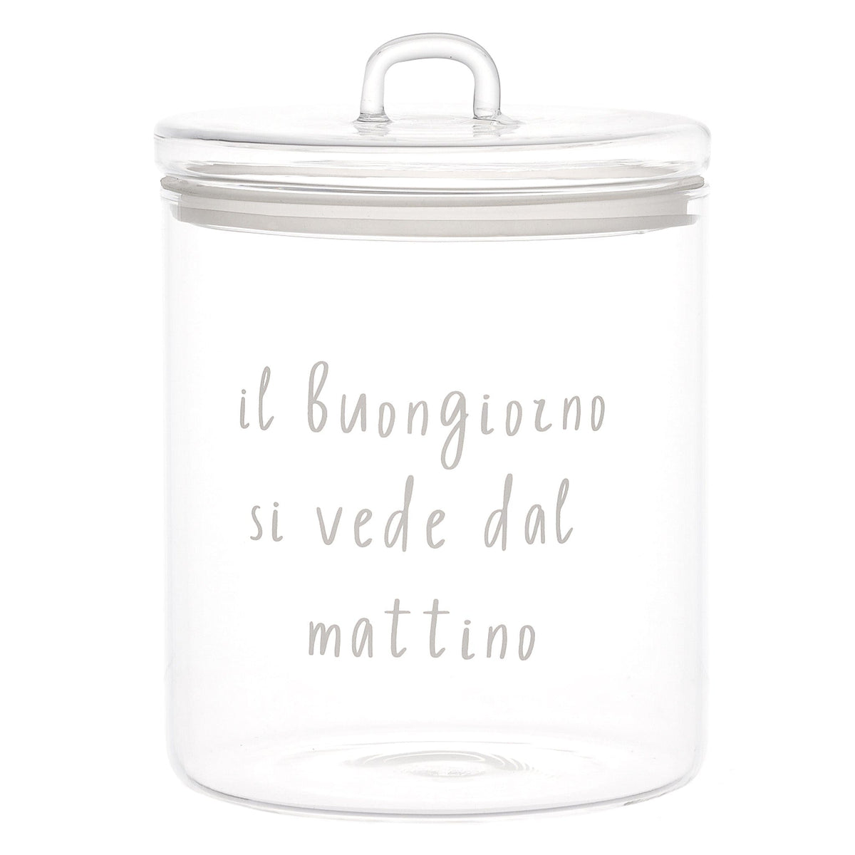 Barattolo in Vetro Borosilicato Serigrafato - Il buongiorno si vede dal mattino Barattolo Simple Day
