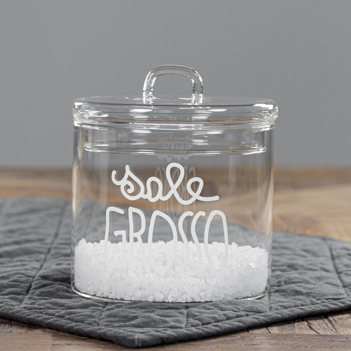 Barattolo in Vetro Borosilicato Serigrafato - Sale Grosso Barattolo Simple Day