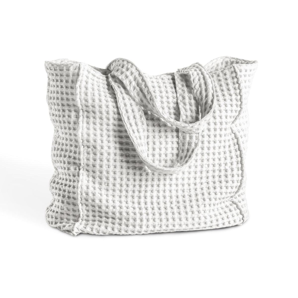 Borsa Mare in Puro Cotone a Nido d'Ape Tinto in Capo - ONDA Borsa Mare Biancoperla Bianco