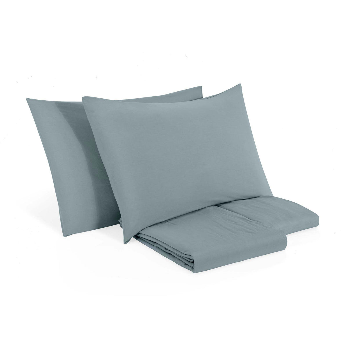 Completo Copripiumino in Puro Cotone StoneWashed No Stiro - Senna Copripiumino Lisola Stone Singolo Regolo