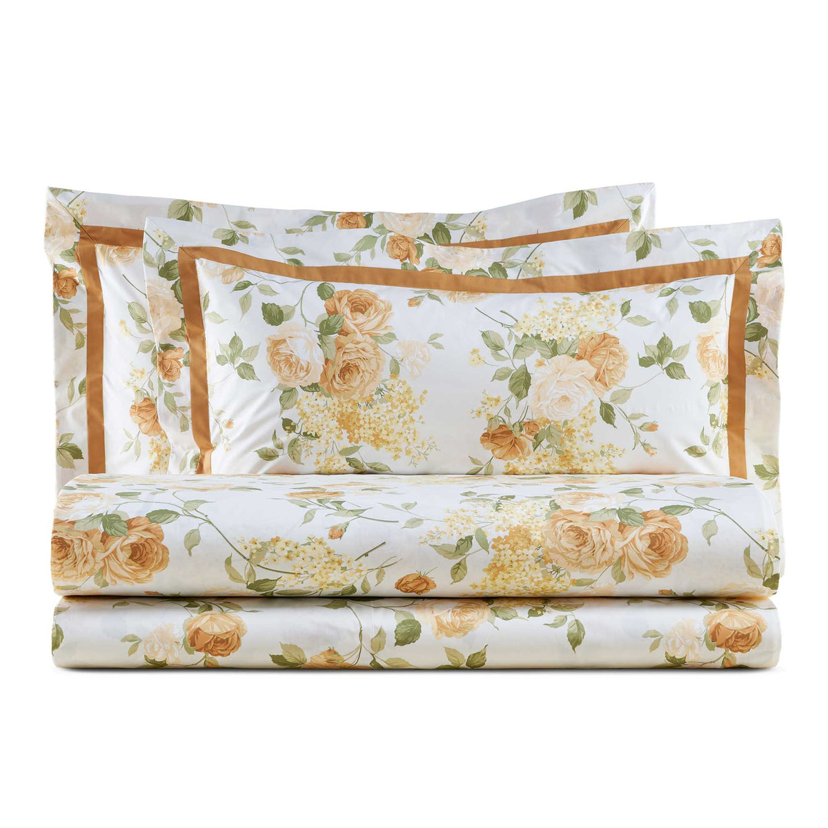 Completo Lenzuola in Percalle 100% Cotone fantasia floreale - Versailles Lenzuola Lisola Ambra
