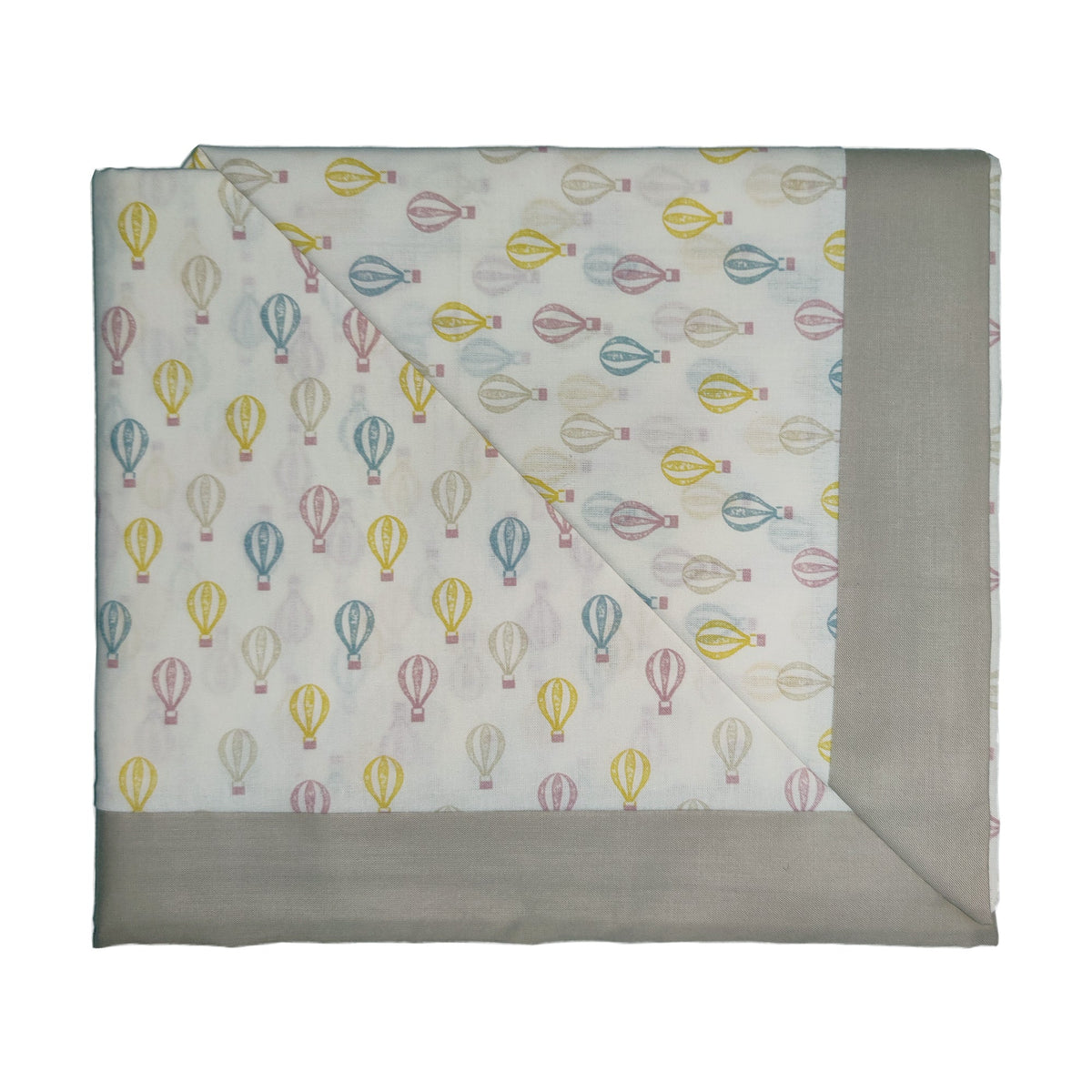 Completo Lenzuoline in Puro Cotone - Balloon Completo Lenzuolino Lisola Baby Culla Grigio