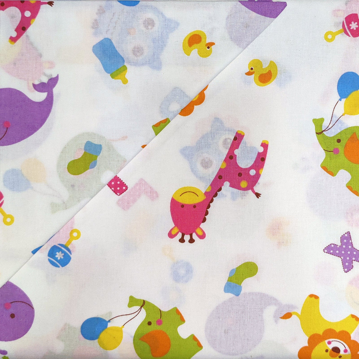 Completo Lenzuoline in Puro Cotone - Circus Completo Lenzuolino Lisola Baby