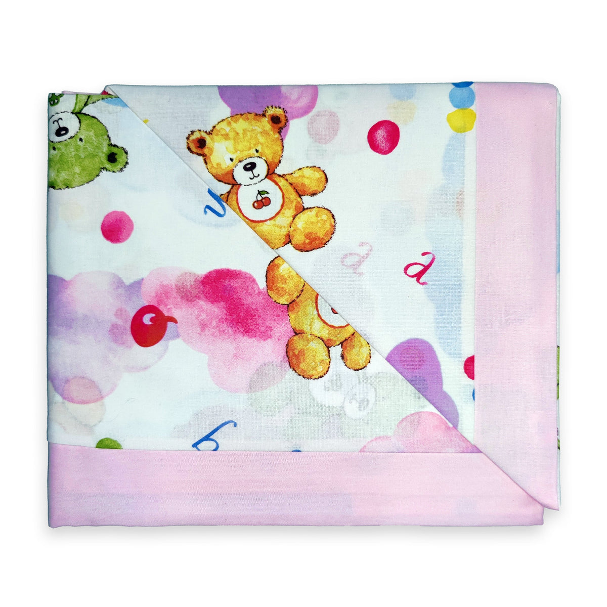 Completo Lenzuoline in Puro Cotone Fantasia Stampata - Cherry Completo Lenzuolino Lisola Baby Culla Rosa