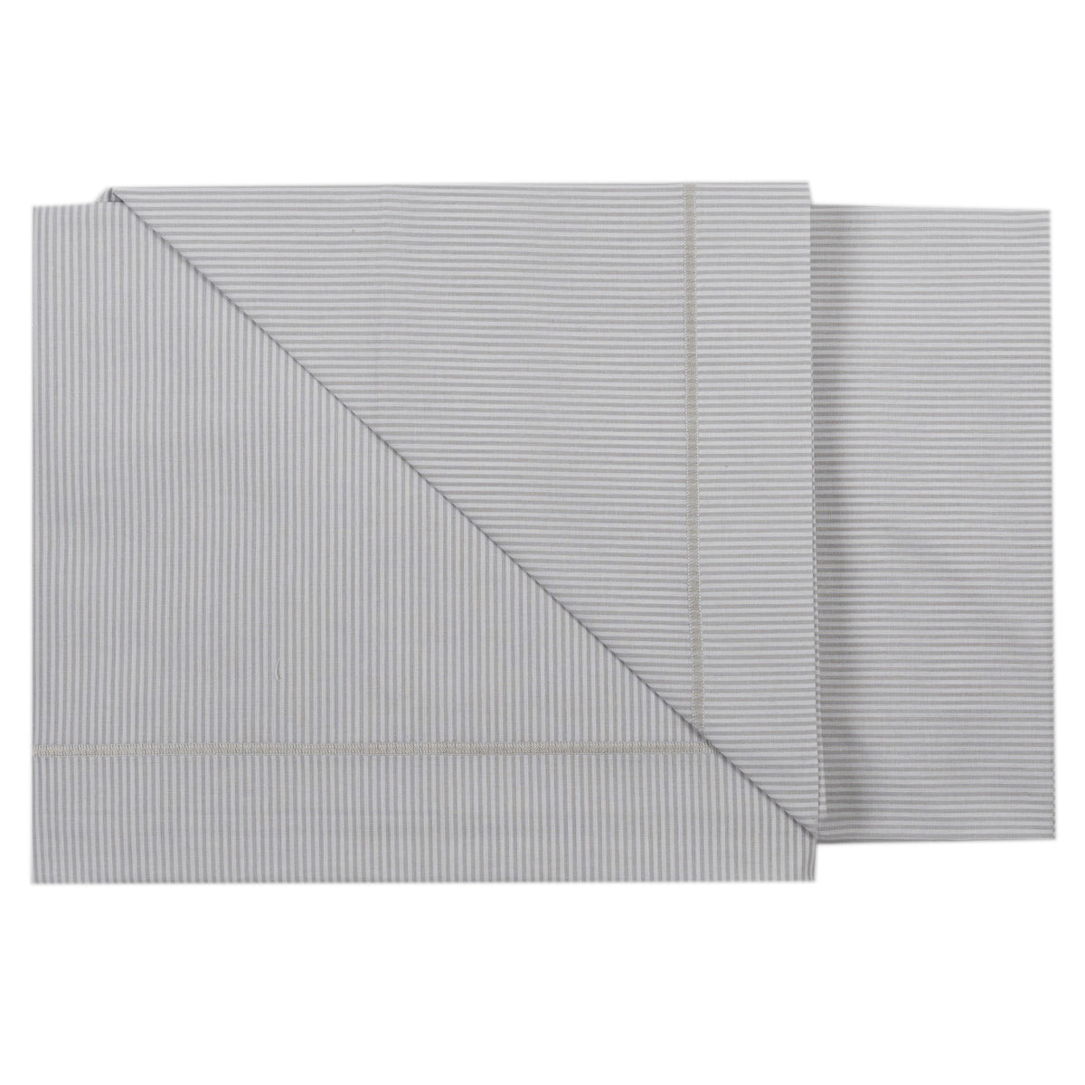 Completo Lenzuolino per Culla in Puro Cotone rigato - Sona Completo Lenzuolino Lisola Baby Grigio