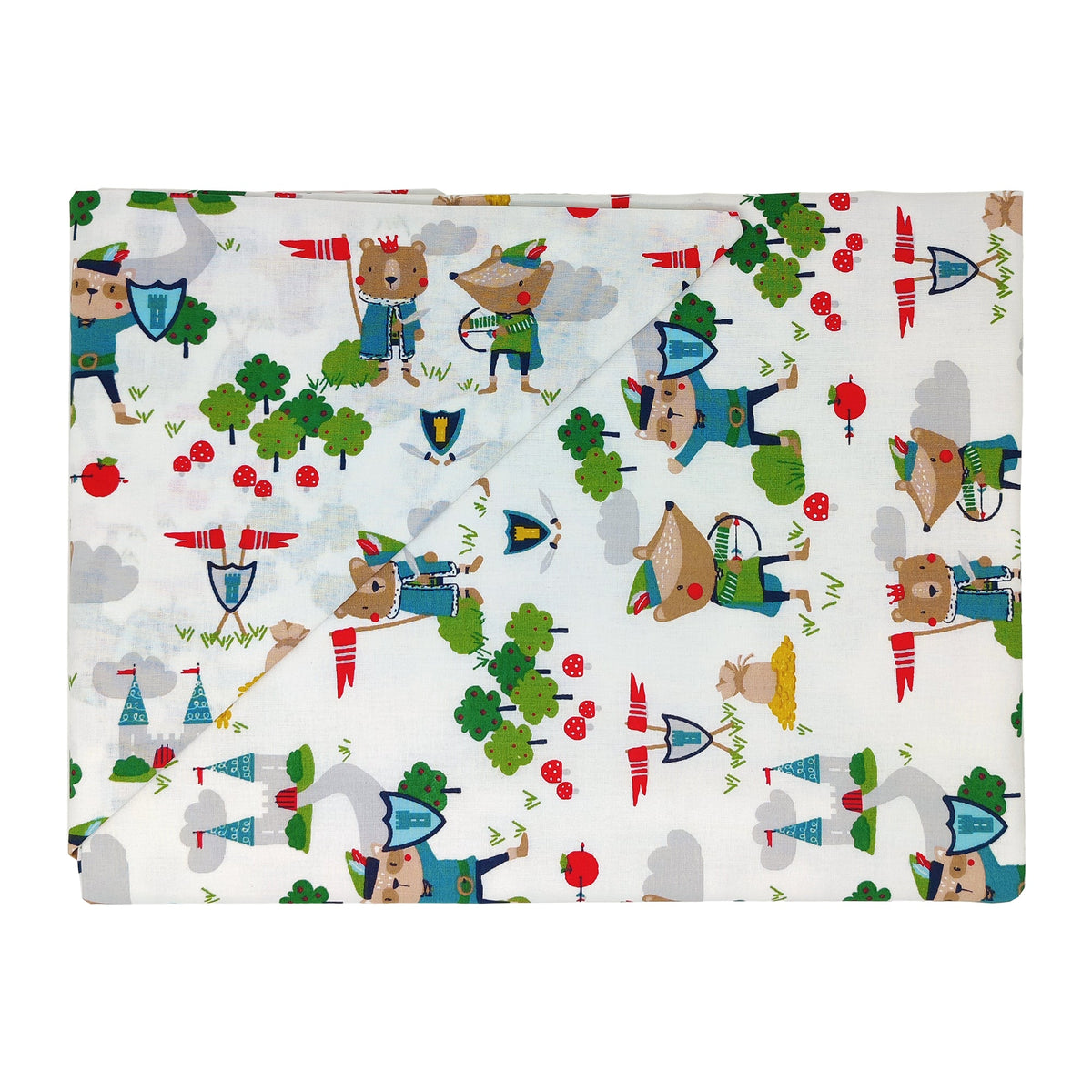Completo Lenzuoline in Puro Cotone - Robin Hood Completo Lenzuolino Lisola Baby