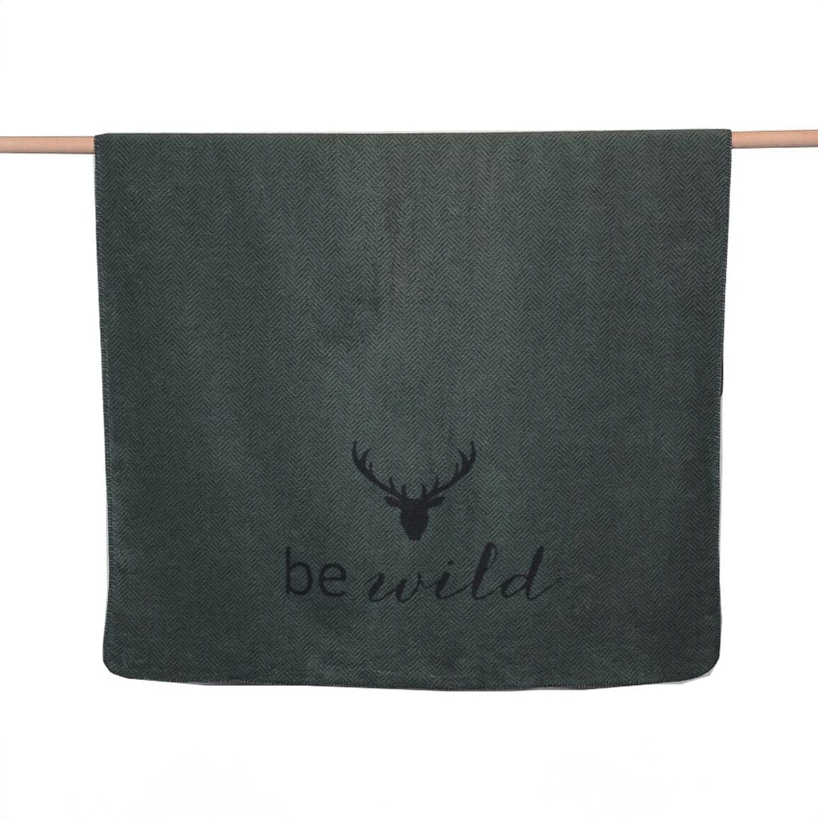 Coperta Invernale in Flanella di Cotone Fantasia Be Wild - Savona Coperta David Fussenegger 150x200cm Verde