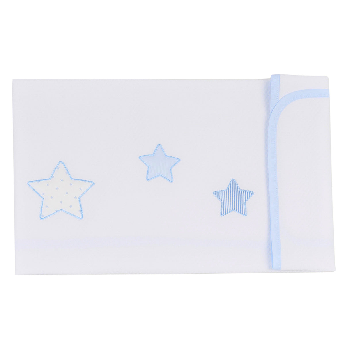 Copertina in Piquet di Puro Cotone - Petite Etoile Copertina Lisola Baby Lettino Cielo