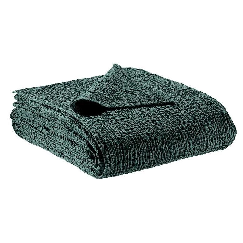Copriletto a Nido D'Ape StoneWashed in Cotone Tinta Unita Copriletto Vivaraise 180x260 Prussia