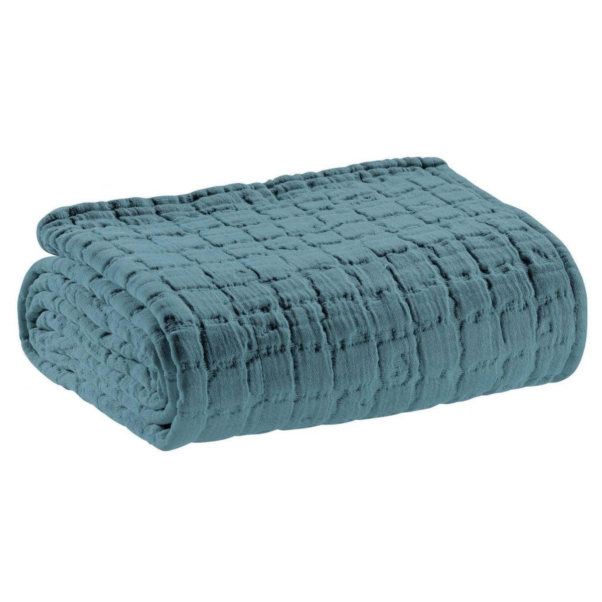 Copriletto in puro Cotone Stonewashed tinta unita - Swami Copriletto Vivaraise Singolo Turchese