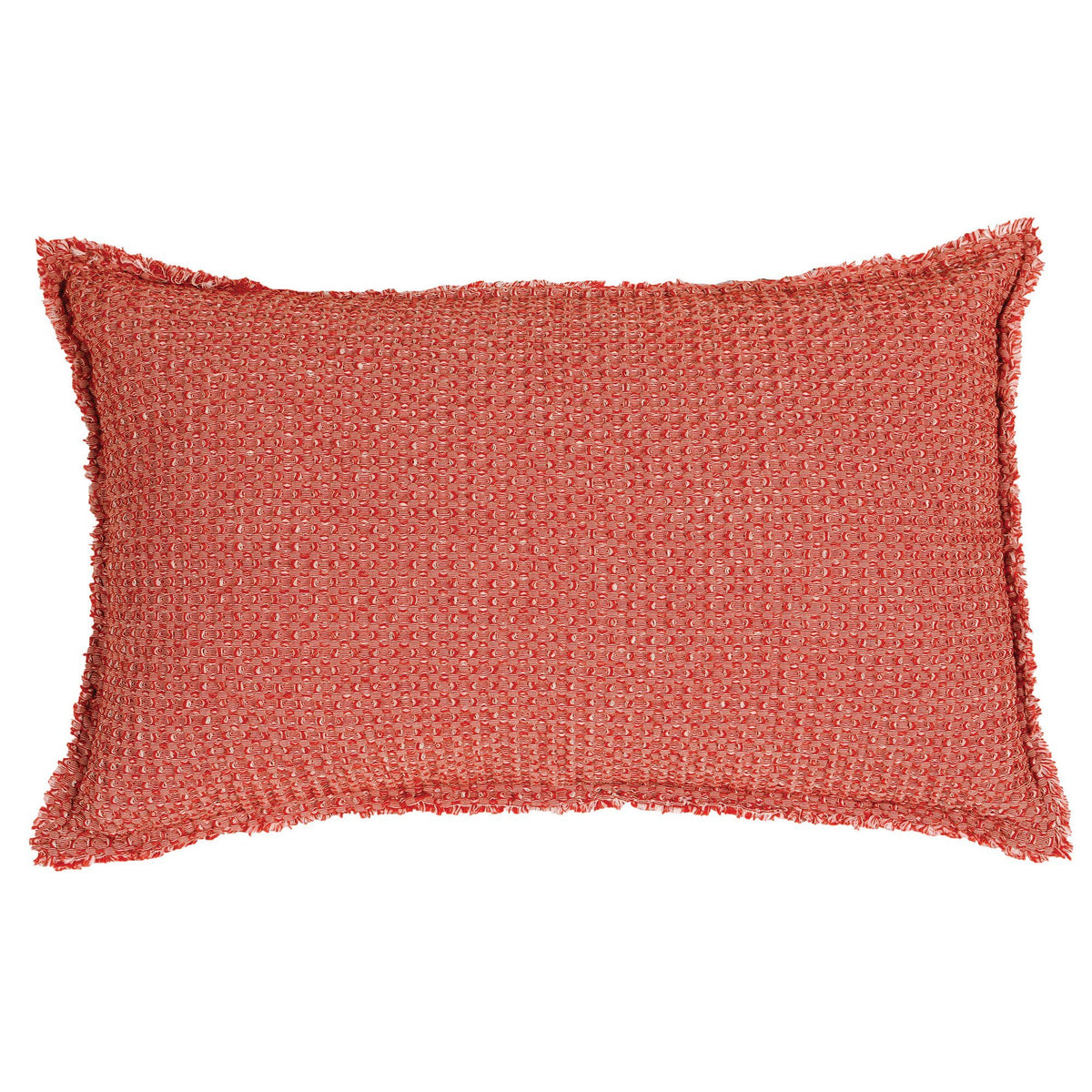 Cuscino a Nido D'Ape Chambray StoneWashed in Cotone Tinta Unita - Maia Chambray Cuscino Vivaraise 30x50 Rame