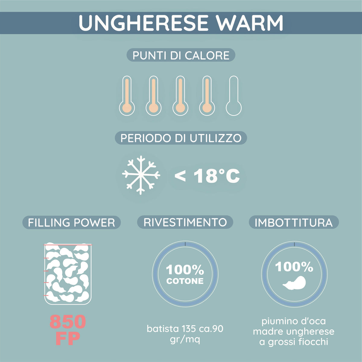 Daunex Ungherese Piumino Warm Piumino d'oca Daunex