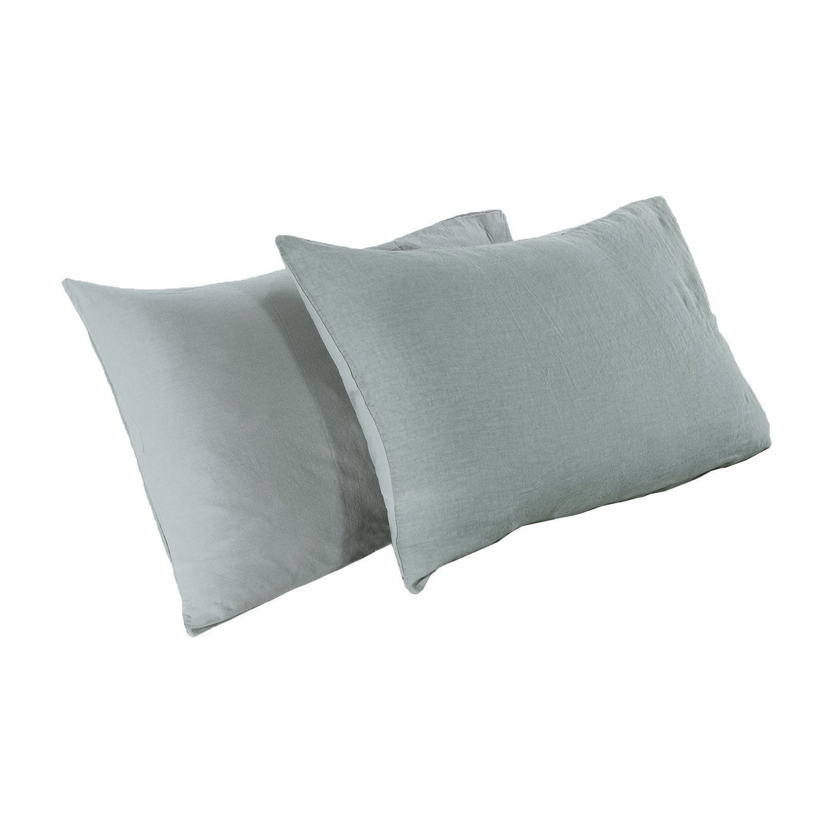 Federa Cotone e Lino StoneWashed No Stiro - 23 Colori Federa Loft by BiancoPerla Cenere