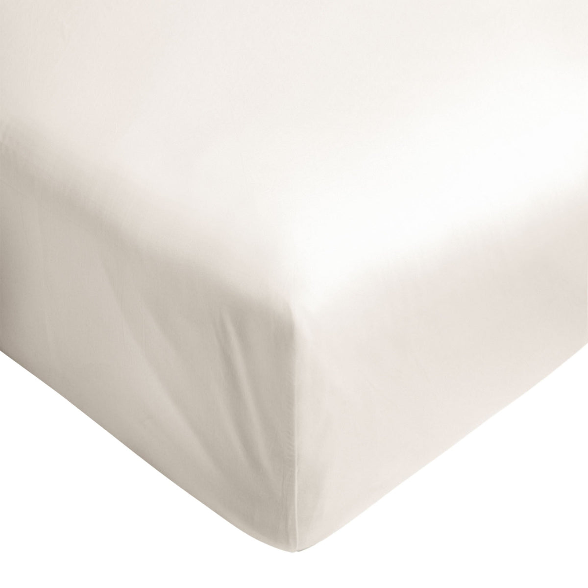 Lenzuolo da Sotto con angoli in Raso di Cotone - Mirror Lenzuolo Sotto BiancoPerla Singola Avorio