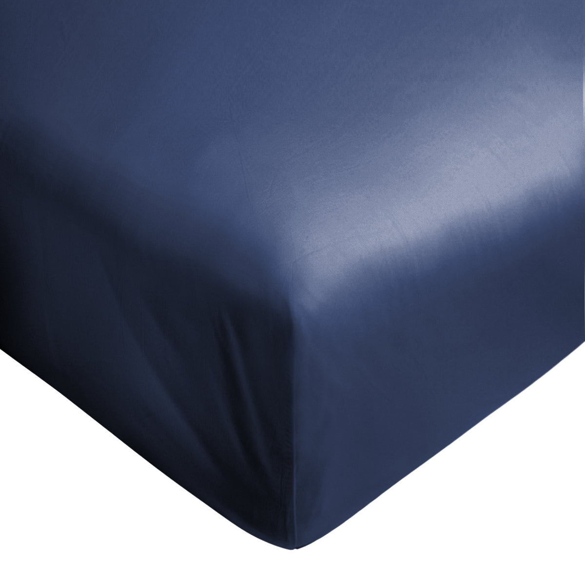 Lenzuolo da Sotto con angoli in Raso di Cotone - Mirror Lenzuolo Sotto Lisola Singola Navy