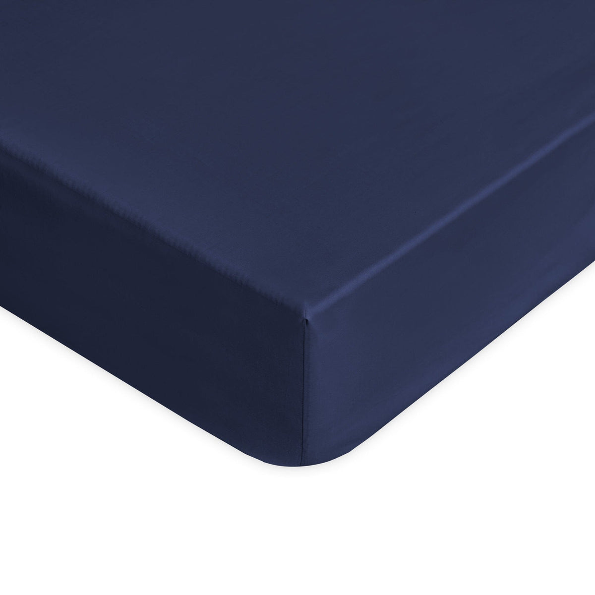 Lenzuolo da Sotto con Angoli in Raso di Puro Cotone 300TC tinta unita - Gottardo Lenzuolo Sotto Lisola Basic Singolo Blu Navy