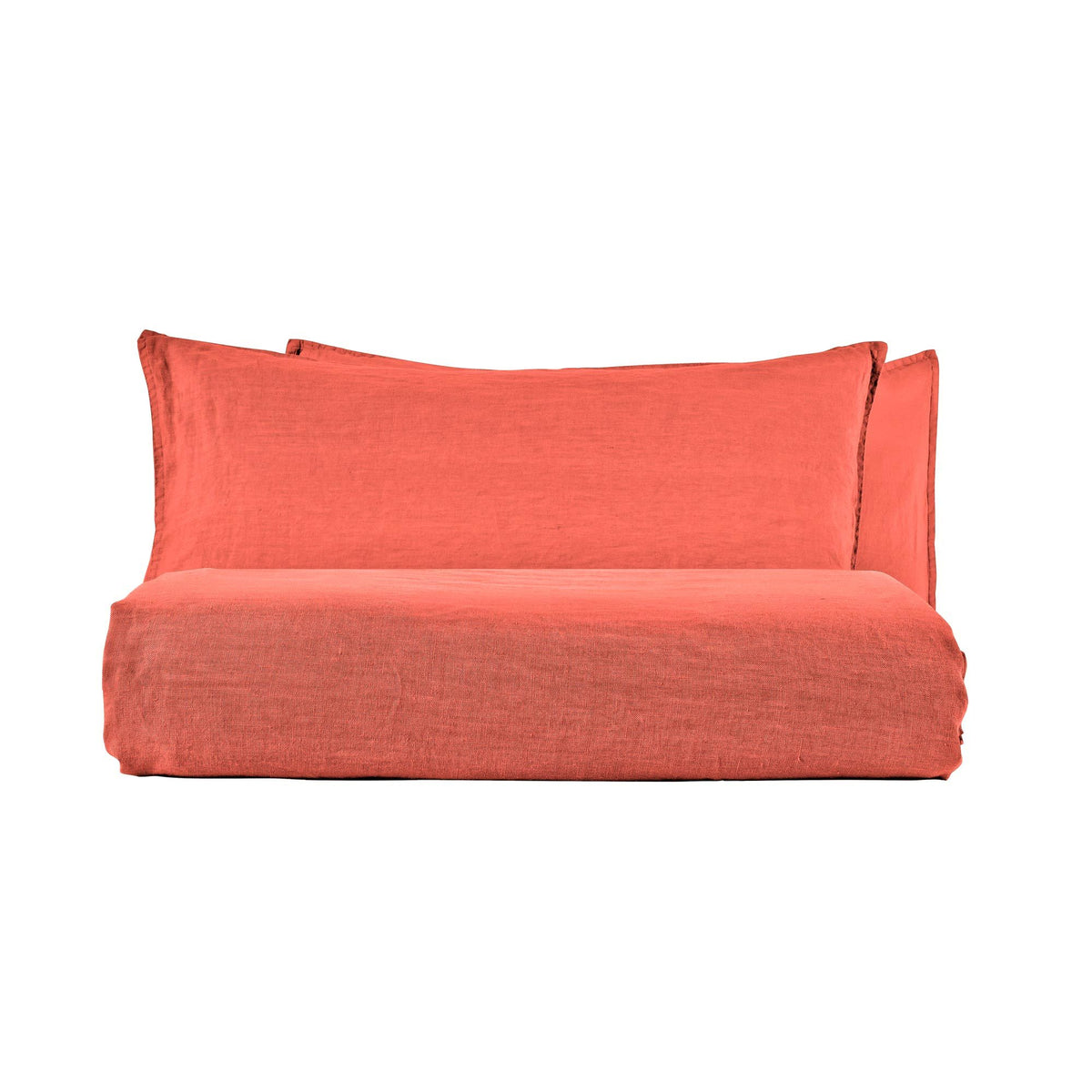 Parure Copripiumino in Lino StoneWashed No Stiro - Exclusive Copripiumino Lisola Singolo Pepe Rosa
