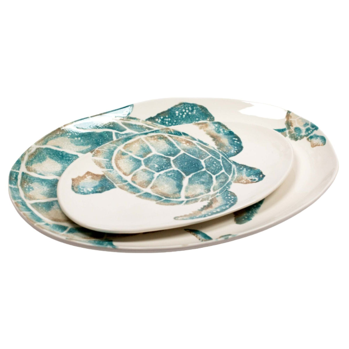 Piatto Ovale in Ceramica Fatto a Mano - Tartaruga Piatto Marinette Saint-Tropez
