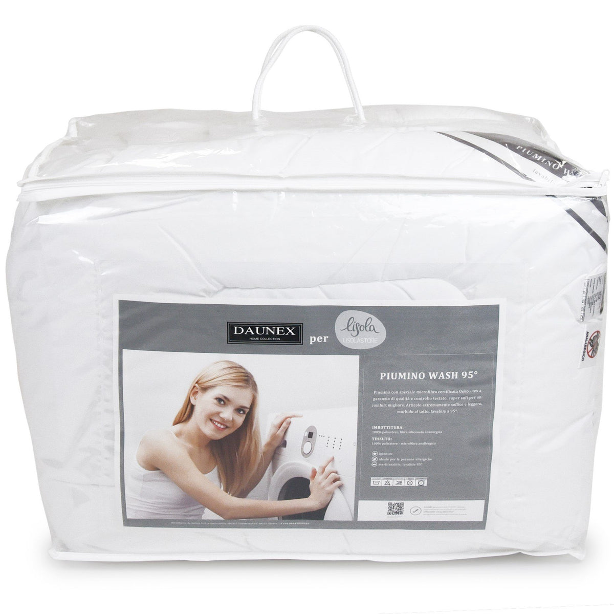 Piumone Anallergico 95° Medium Piumino Sintetico Lisola by Daunex