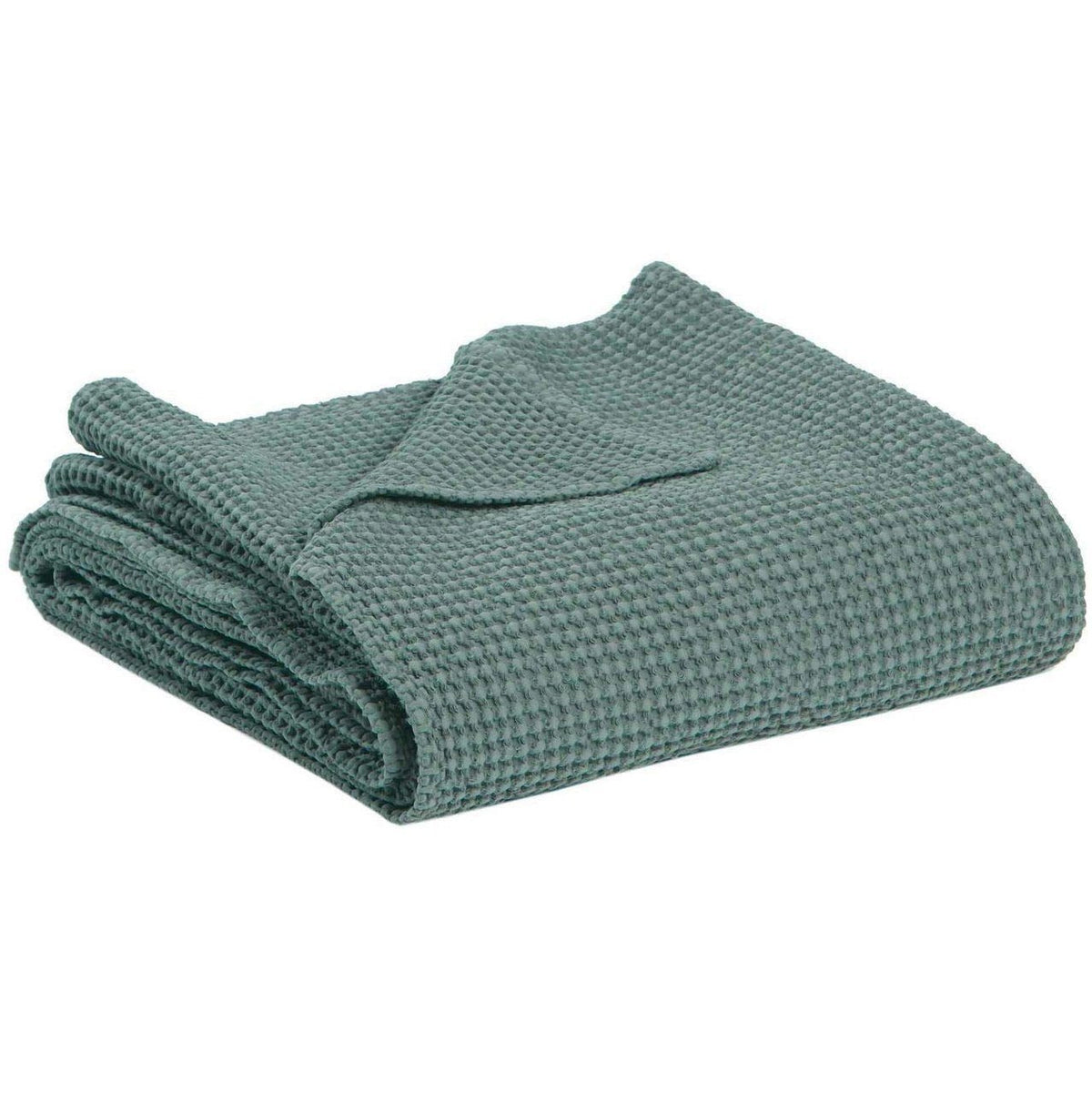 Plaid a Nido D'Ape StoneWashed in Cotone Tinta Unita - Maia Plaid Vivaraise Anice