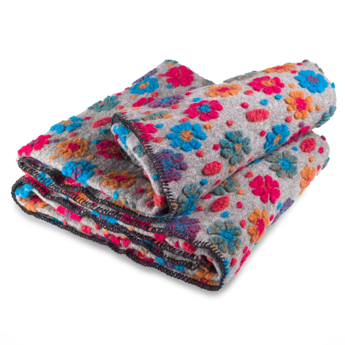 Plaid in Lana Cotta - Margherita Plaid Lana Italia Grigio