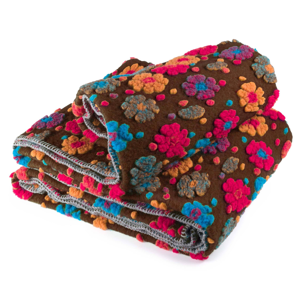 Plaid in Lana Cotta - Margherita Plaid Lana Italia Marrone