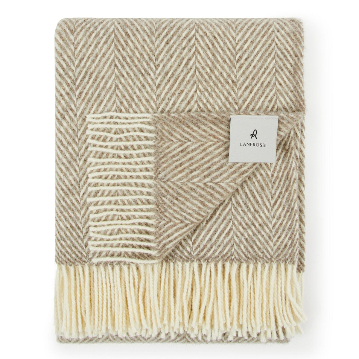 Plaid in Lana Vergine - Iseo Spina Plaid Marzotto Beige