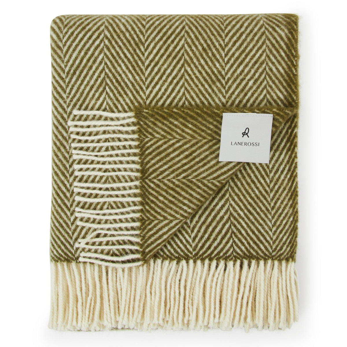 Plaid in Lana Vergine - Iseo Spina Plaid Marzotto Verde