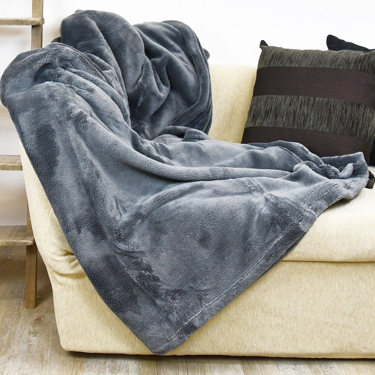 Plaid in Micropile - Prime Plaid Lisola 150x200cm Antracite