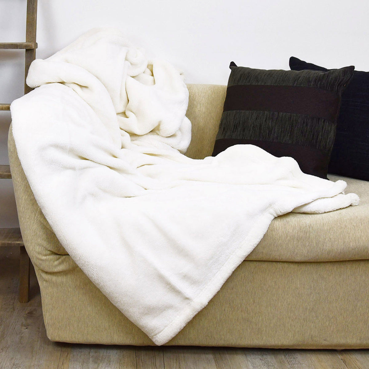 Plaid in Micropile - Prime Plaid Lisola 150x200cm Bianco Naturale