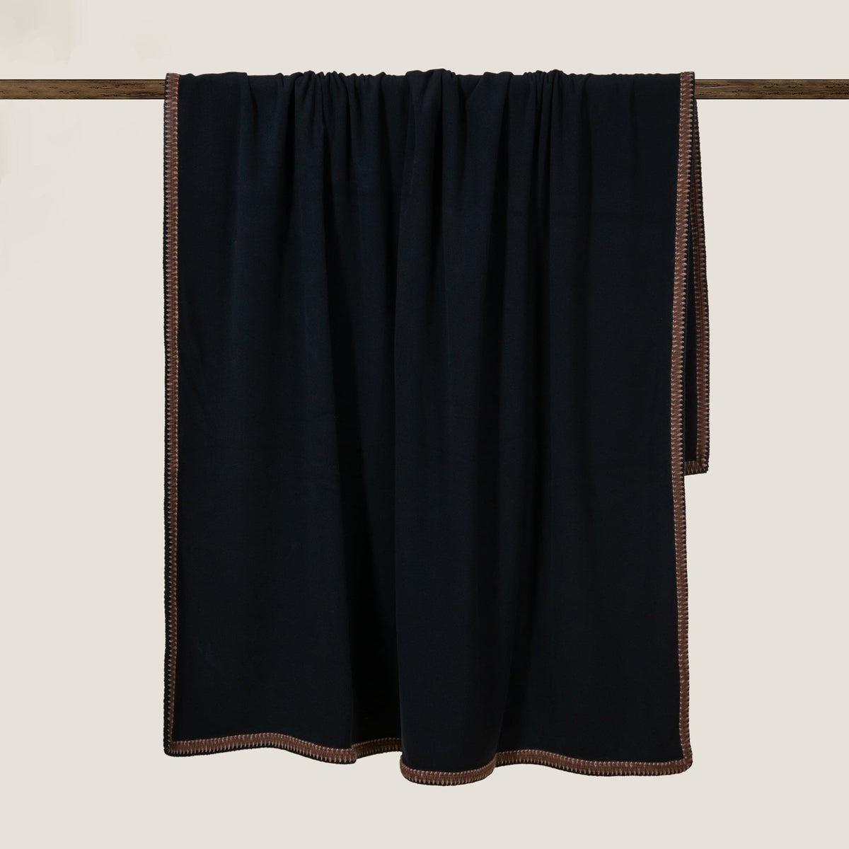 Plaid in Misto Bamboo con Bordino - Tiffany Plaid Frati Home Plaid Nero